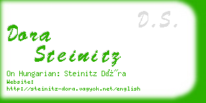 dora steinitz business card